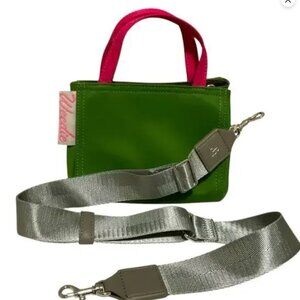 Weedie Edie Parker Green and Pink Women's Mini Bag Crossbody Purse Dust Bag New